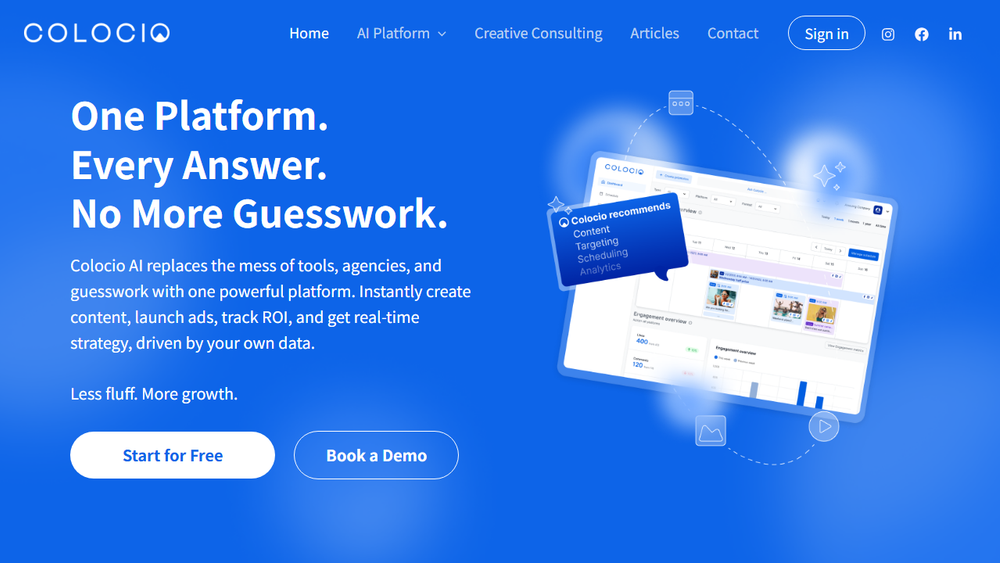 Screenshot of Colocio AI Screenshot of Colocio AI