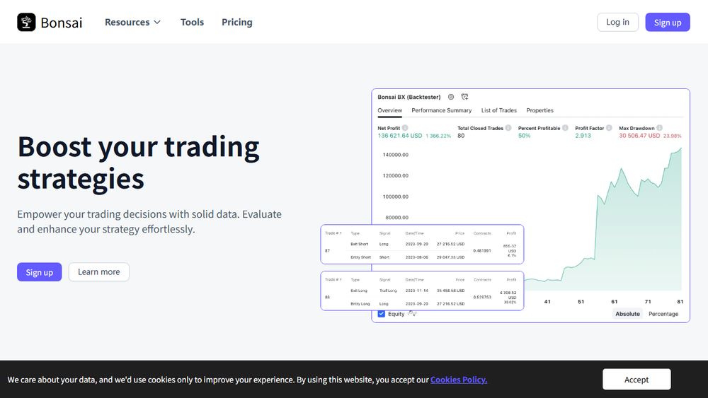 Screenshot of Bonsai - Trading Tools Screenshot of Bonsai - Trading Tools
