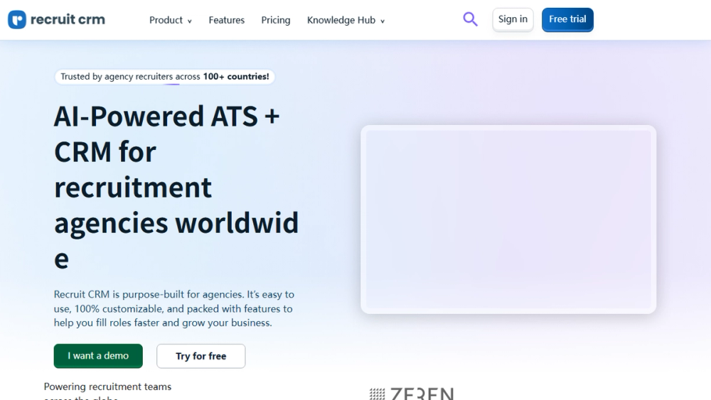 Screenshot of Recruit CRM