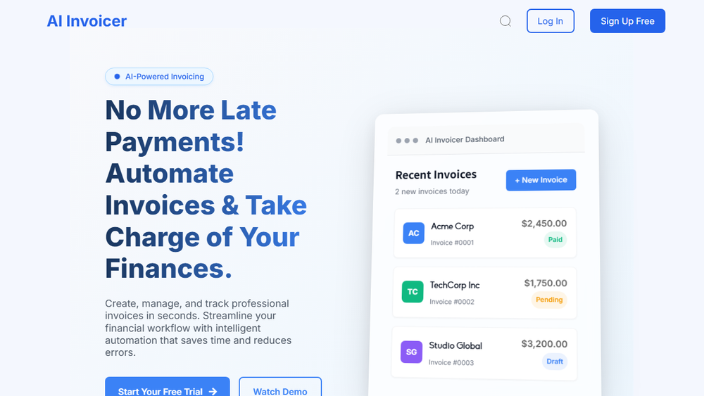 Screenshot of AI Invoicer Screenshot of AI Invoicer