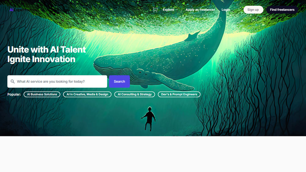 Screenshot of AI Experts Marketplace