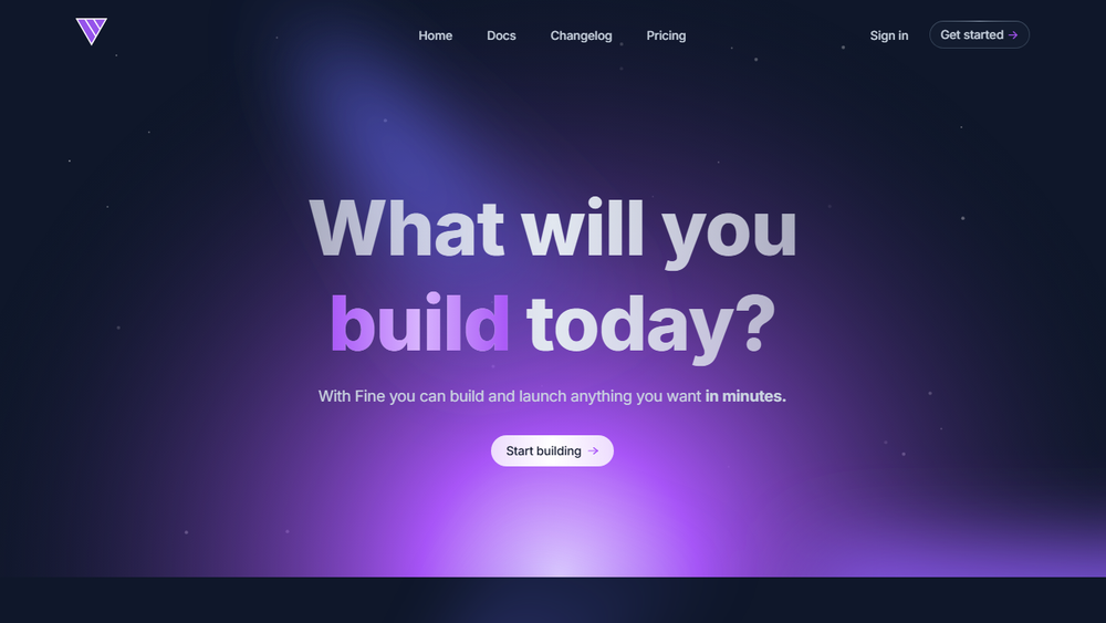 Screenshot of Fine: AI-Powered SaaS Builder Screenshot of Fine: AI-Powered SaaS Builder
