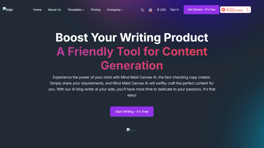 Screenshot of Mind Meld Canvas AI