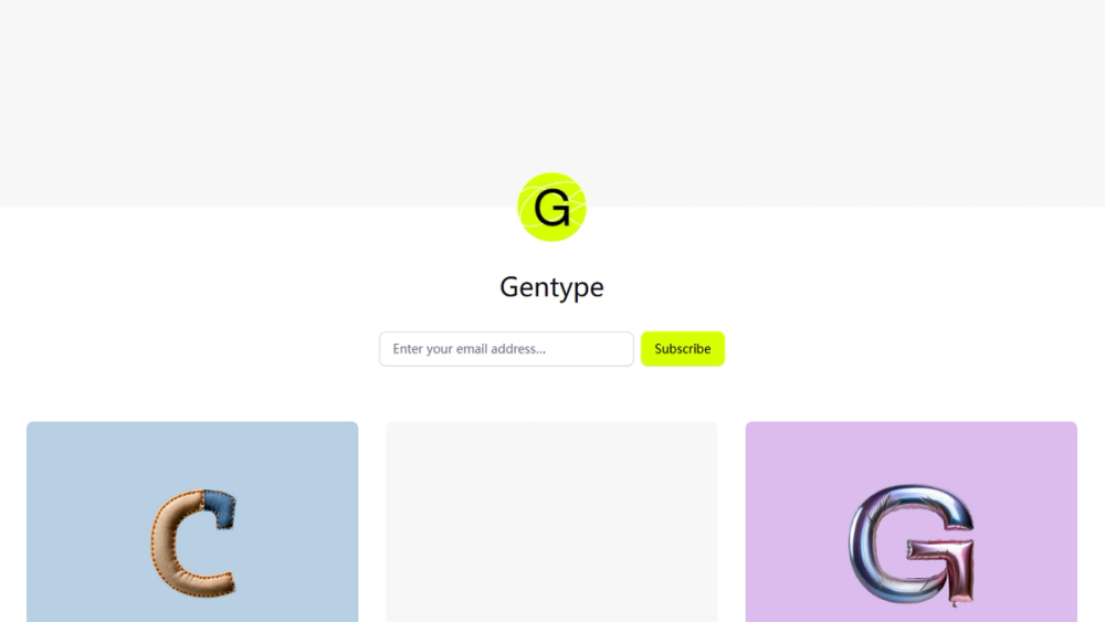 Screenshot of Gentype Screenshot of Gentype