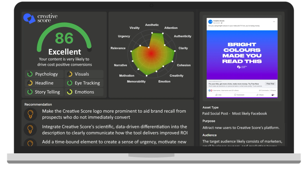 Screenshot of Creative Score Screenshot of Creative Score