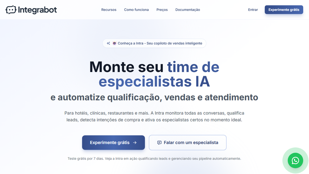 Screenshot of IntegraBot