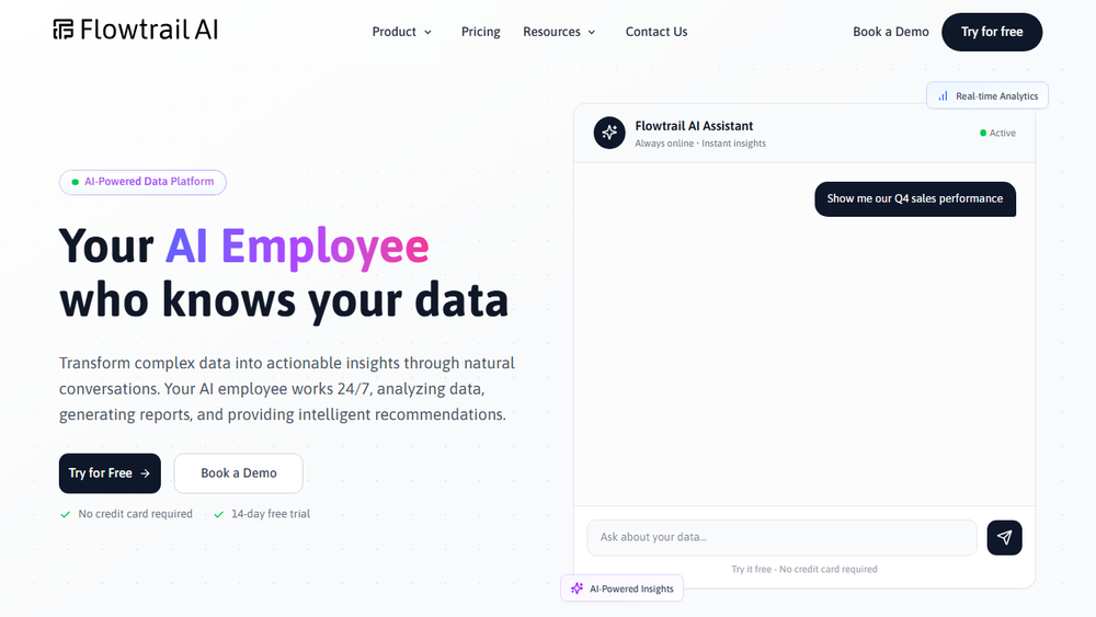Screenshot of Flowtrail AI
