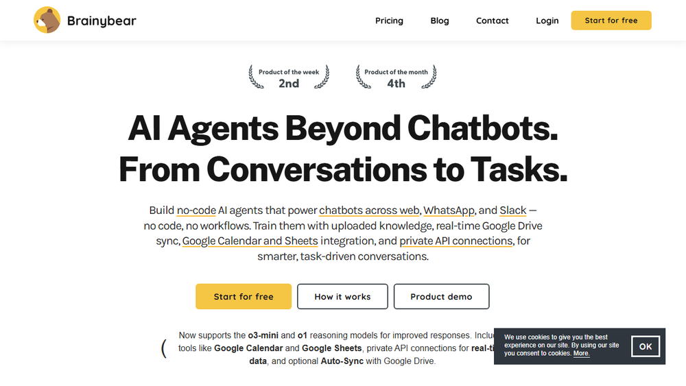 Screenshot of BrainyBear AI Agents Screenshot of BrainyBear AI Agents