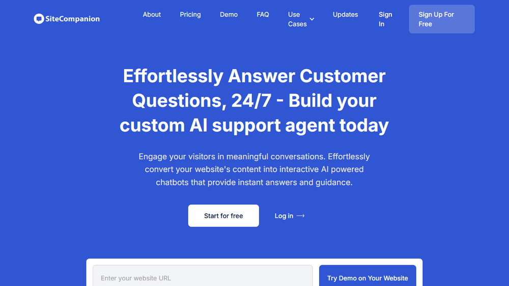 Screenshot of SiteCompanion.ai