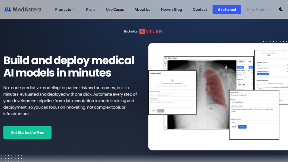 Screenshot of ModAstera: Automate Medical AI Development Screenshot of ModAstera: Automate Medical AI Development