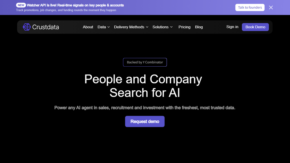 Screenshot of Crustdata Screenshot of Crustdata