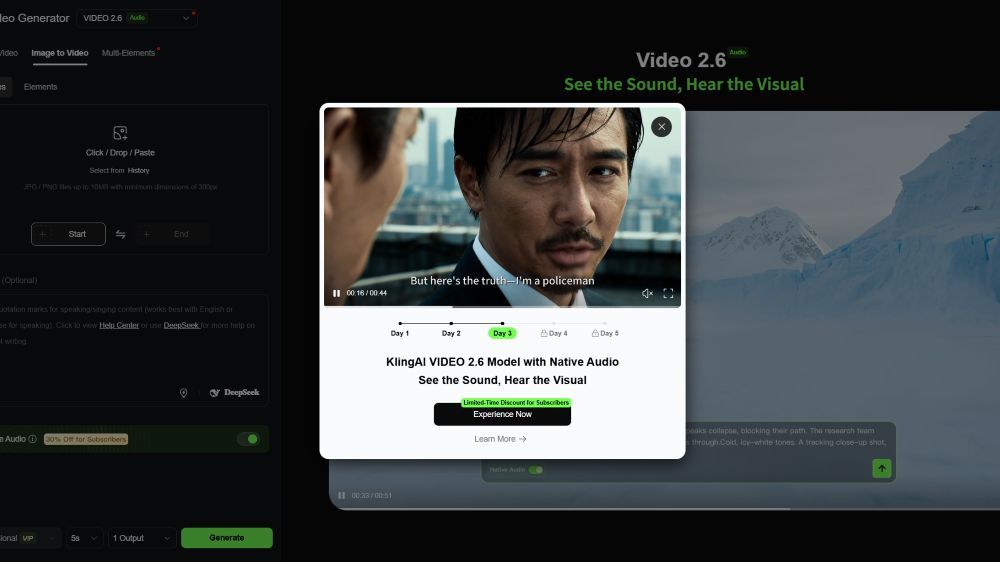 image of Kling VIDEO 2.6 image of Kling VIDEO 2.6