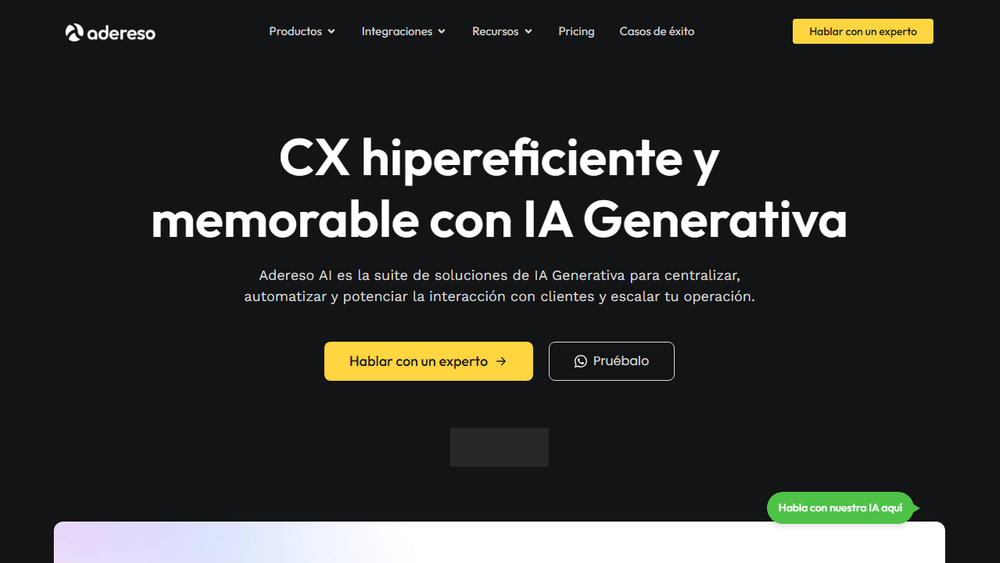 Screenshot of Adereso AI Screenshot of Adereso AI