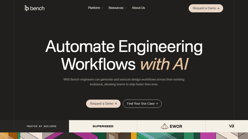 Screenshot of Bench - Engineering Workflow Automation