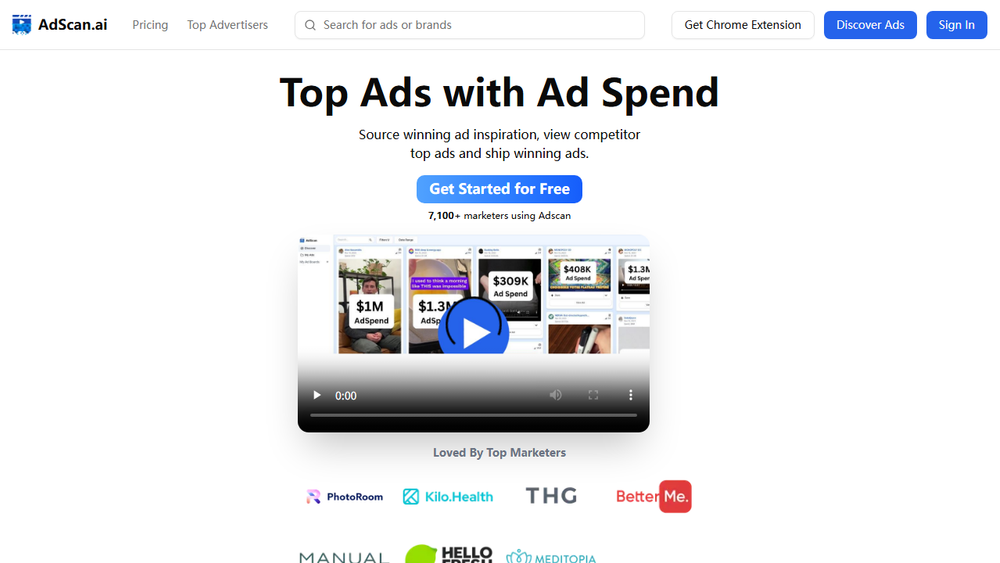 Screenshot of AdScan.ai Screenshot of AdScan.ai