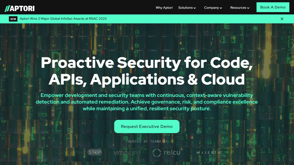 Screenshot of Aptori AI-Powered Application Security Screenshot of Aptori AI-Powered Application Security