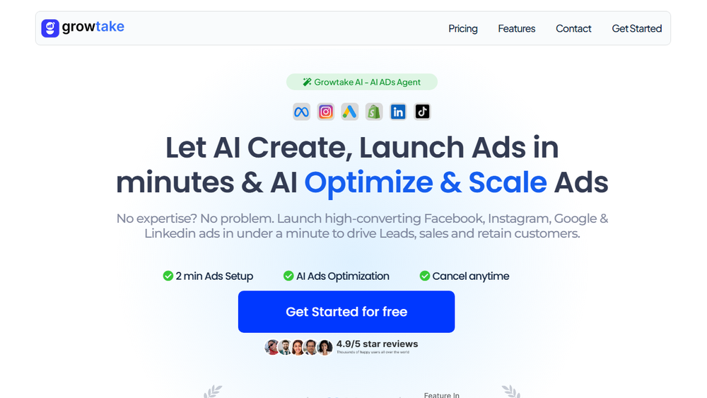 Screenshot of Growtake AI Ads Screenshot of Growtake AI Ads