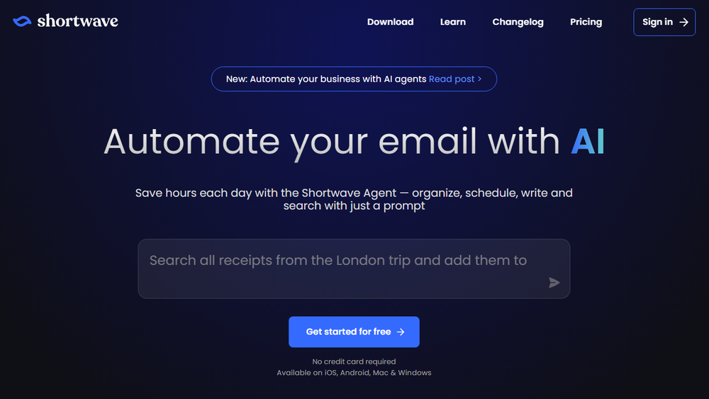 Screenshot of Shortwave AI Email Assistant
