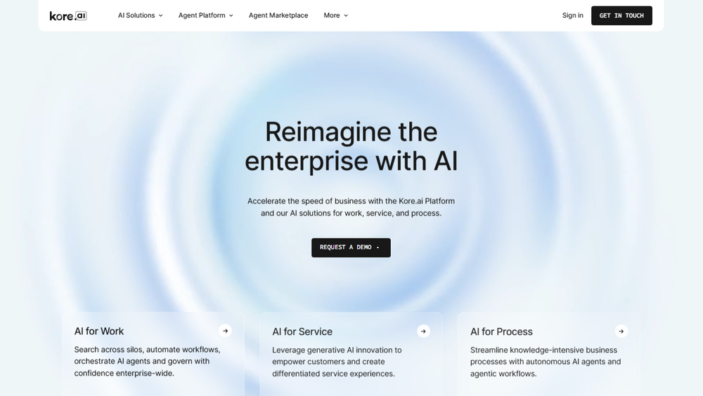 Screenshot of Kore.ai Enterprise AI Agents