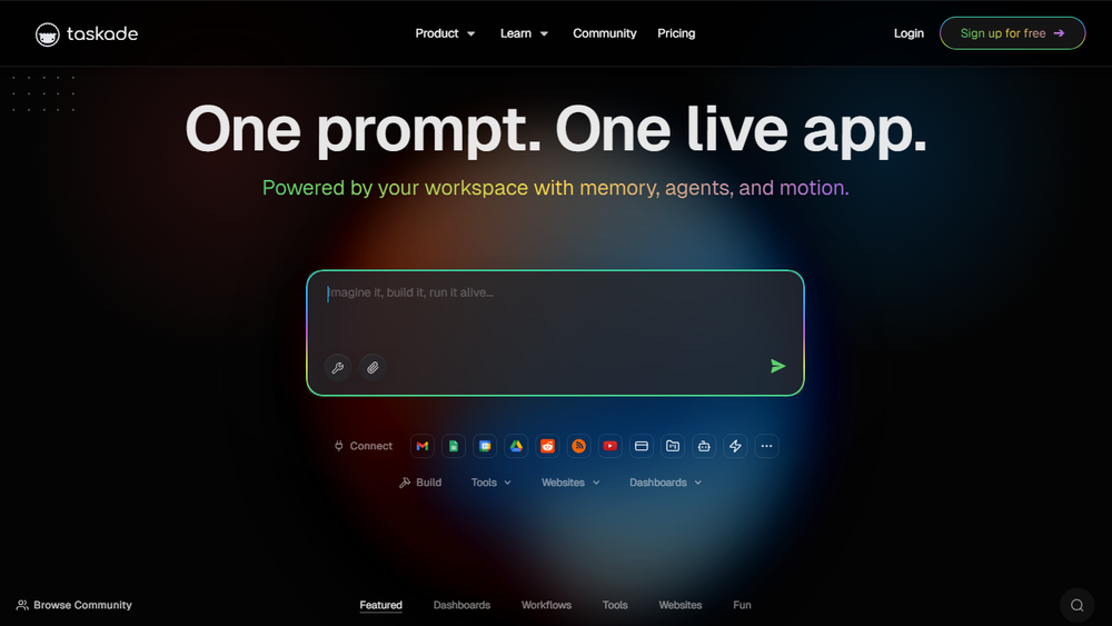 Screenshot of Taskade: AI-Powered Workflow Automation