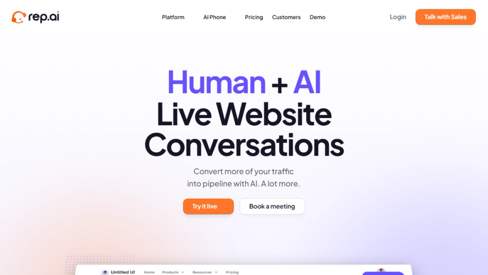 Screenshot of Rep.ai Screenshot of Rep.ai