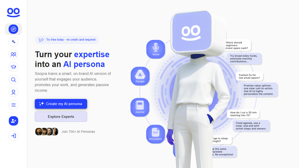 Screenshot of Soopra.ai