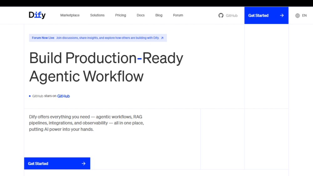 Screenshot of Dify: Leading Agentic Workflow Builder