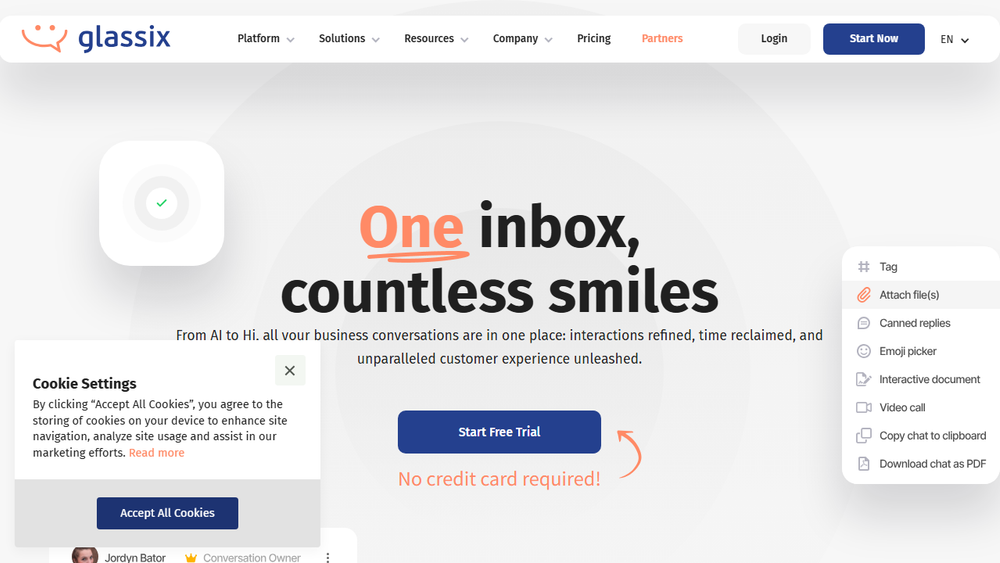 Screenshot of Glassix Screenshot of Glassix