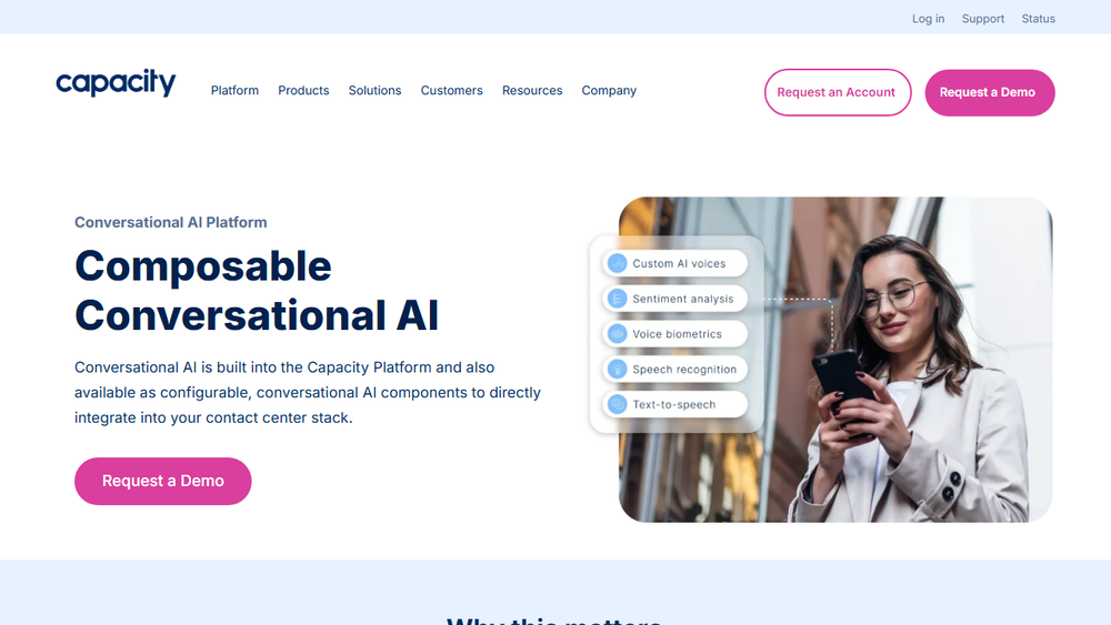 Screenshot of Capacity Conversational AI Software Screenshot of Capacity Conversational AI Software