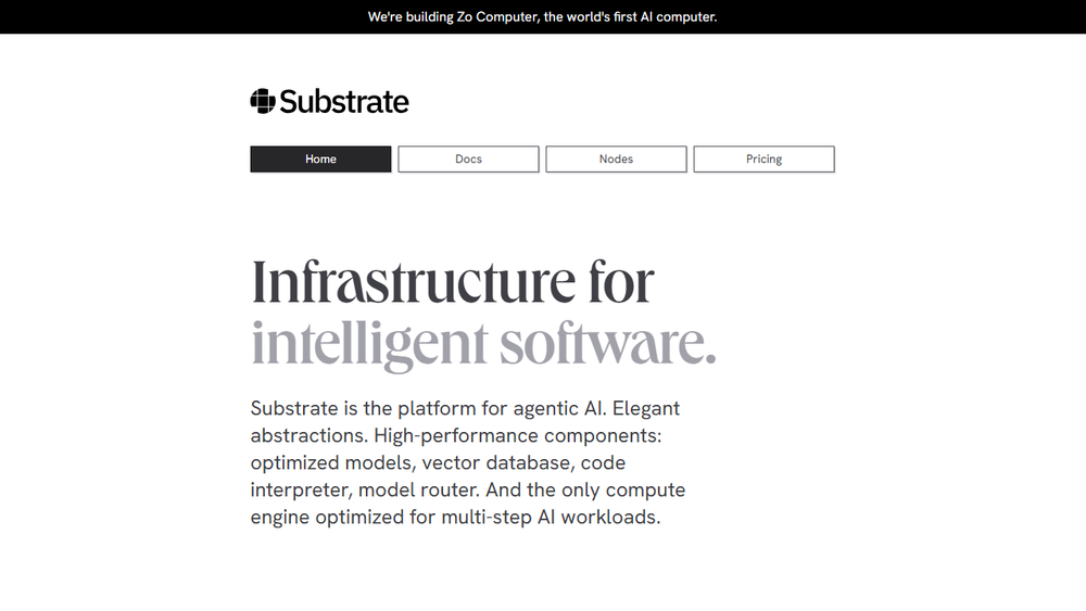 Screenshot of Substrate: Compound AI Platform