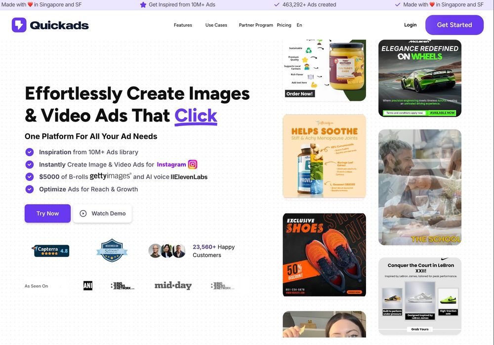 Screenshot of Quickads - AI Ad Generator
