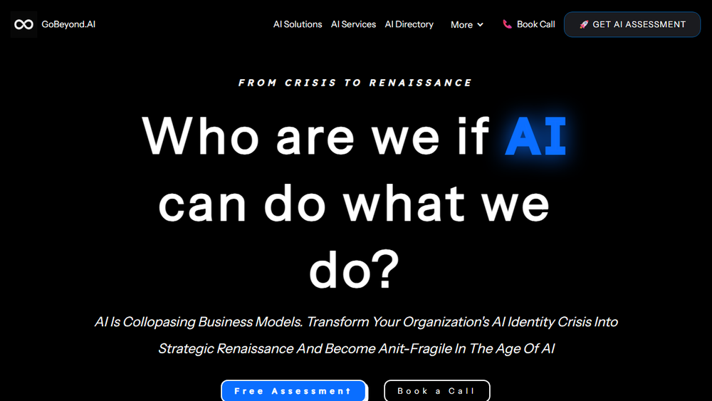 Screenshot of GoBeyond.AI Screenshot of GoBeyond.AI