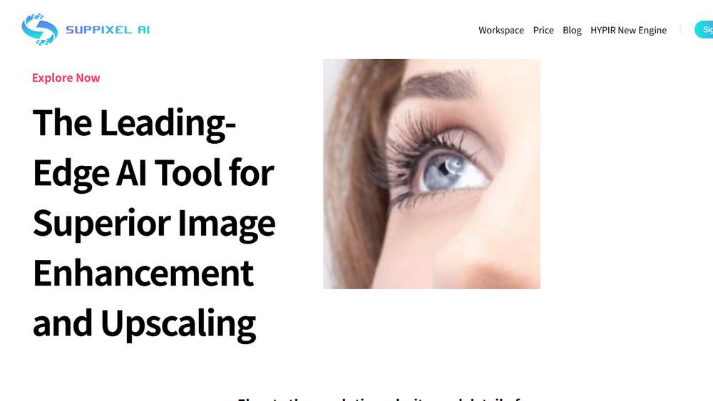 Screenshot of SupPixel AI