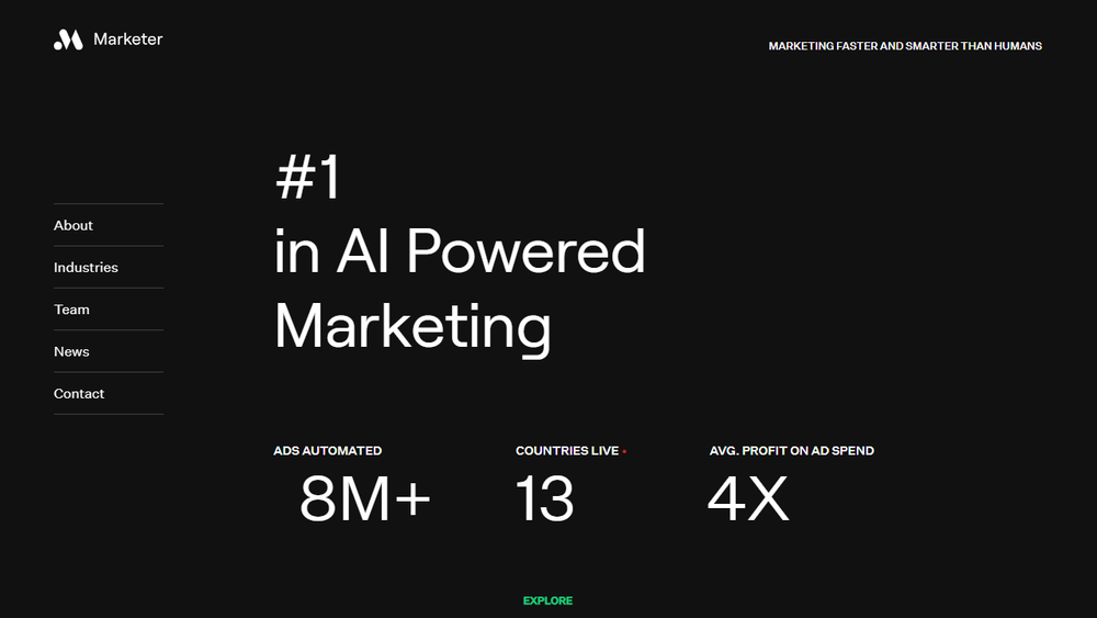 Screenshot of Marketer