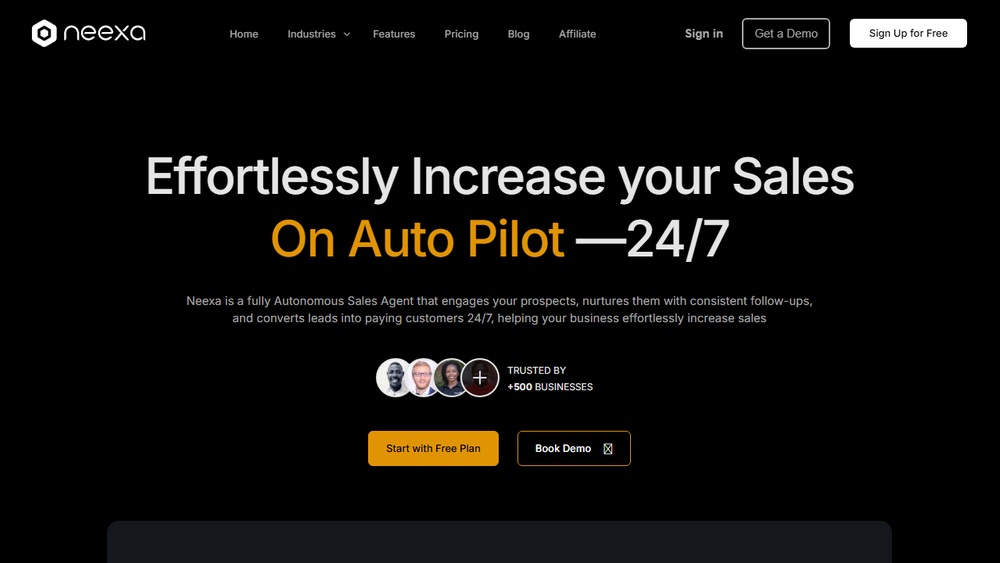 Screenshot of Neexa: AI Sales Agent for Effortless Sales Growth Screenshot of Neexa: AI Sales Agent for Effortless Sales Growth