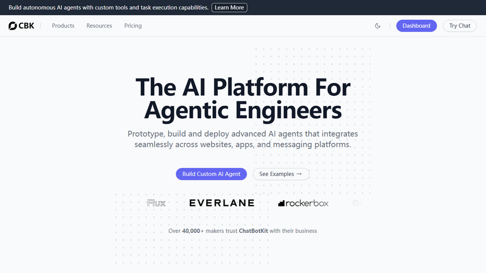 Screenshot of ChatBotKit