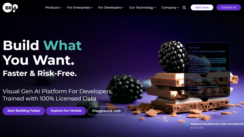 Screenshot of Bria.ai Screenshot of Bria.ai