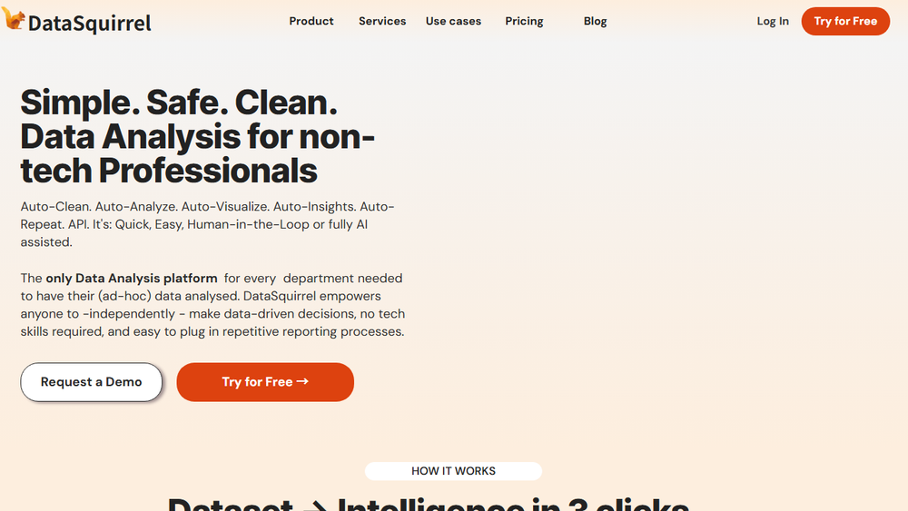 Screenshot of DataSquirrel.ai
