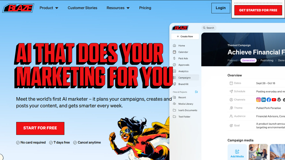 Screenshot of Blaze AI