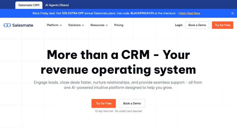 Screenshot of Salesmate CRM Screenshot of Salesmate CRM