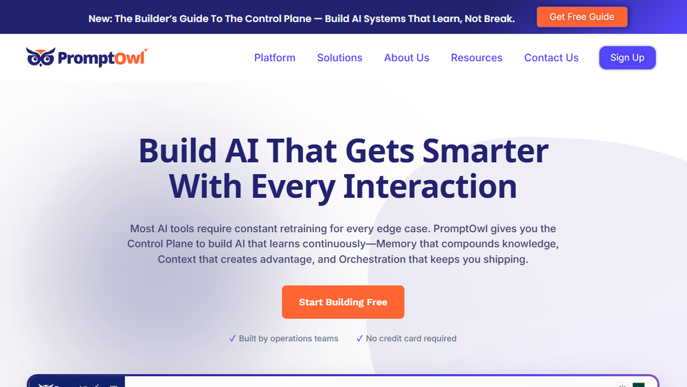 Screenshot of PromptOwl