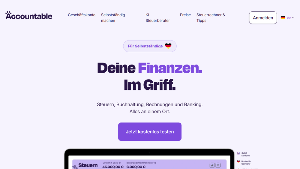 Screenshot of Accountable Screenshot of Accountable