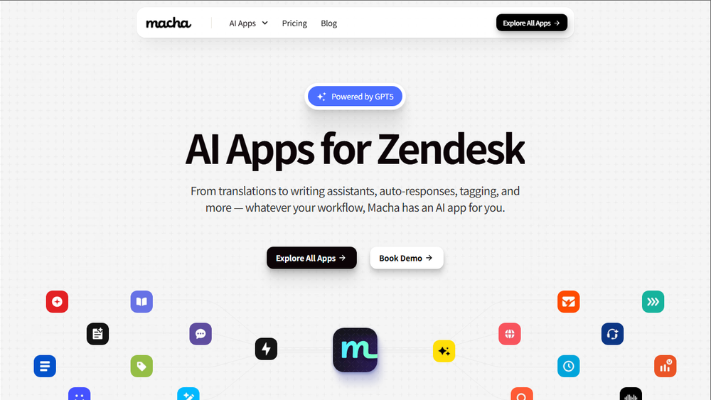 Screenshot of Macha AI - AI Apps for Zendesk
