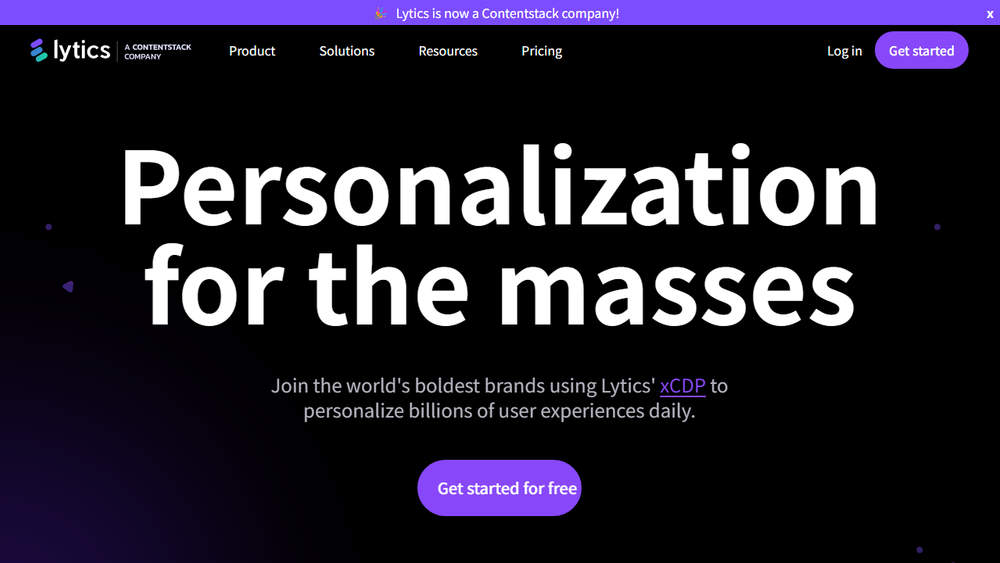 Screenshot of Lytics Customer Data Platform (CDP) Screenshot of Lytics Customer Data Platform (CDP)