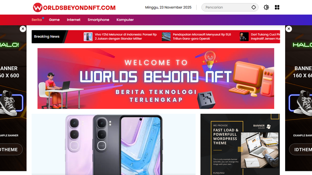 Screenshot of Worlds Beyond NFT - Berita Teknologi Terlengkap