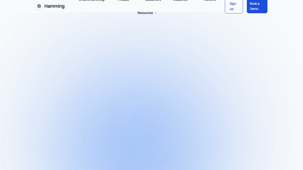 Screenshot of Hamming AI