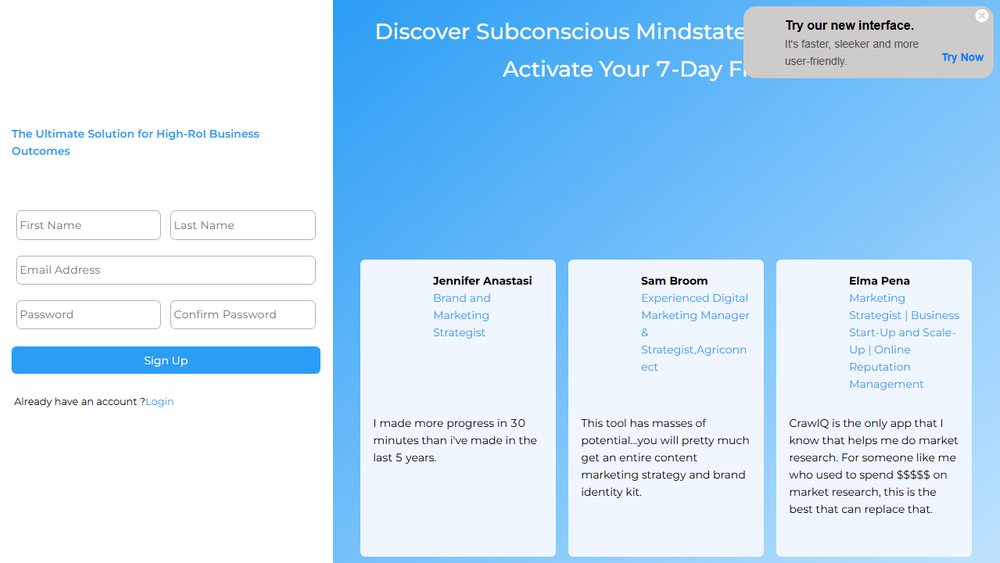 Screenshot of CrawlQ.ai Screenshot of CrawlQ.ai