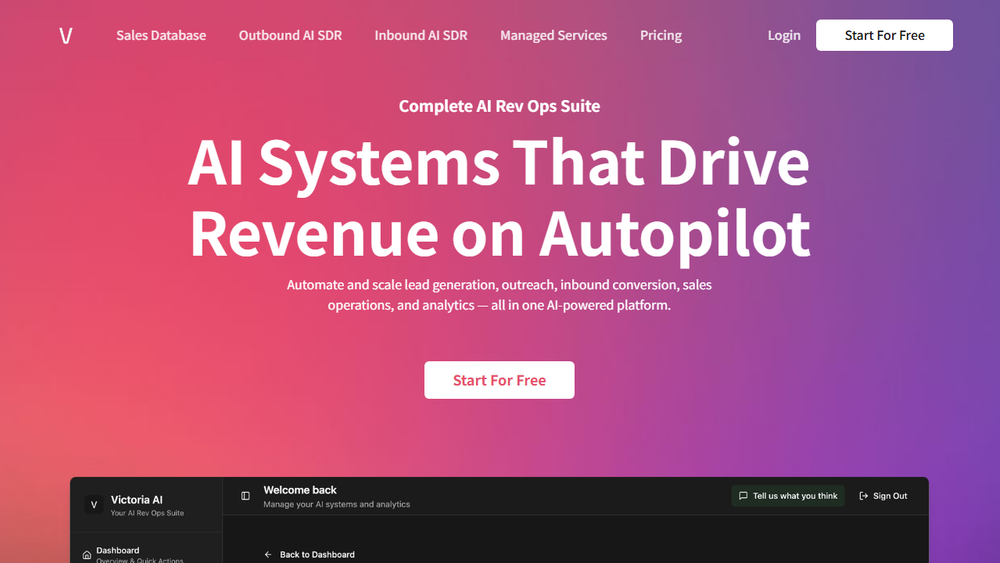 Screenshot of Victoria AI Screenshot of Victoria AI