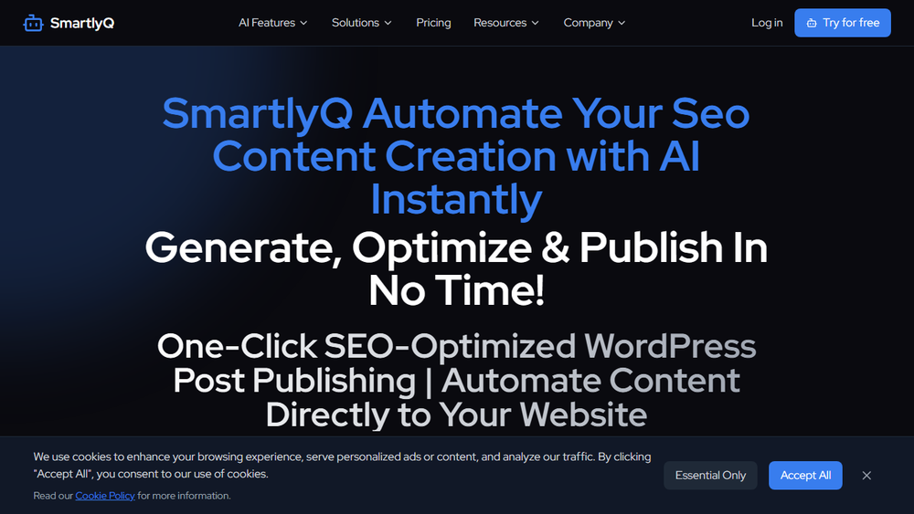 Screenshot of SmartlyQ