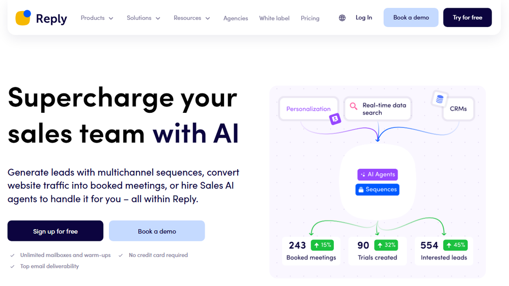 Screenshot of Reply.io Screenshot of Reply.io
